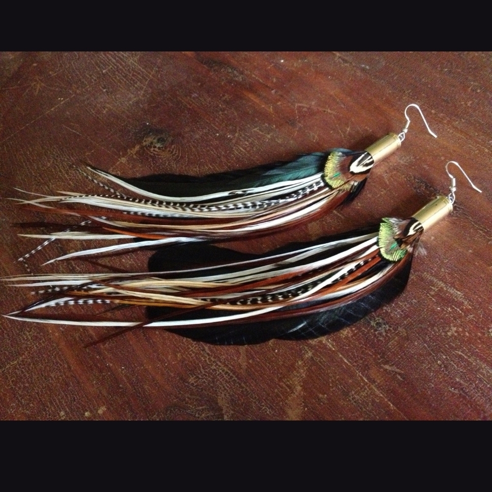 Chic Multicolor Feather Earrings - Picture 5 of 5
